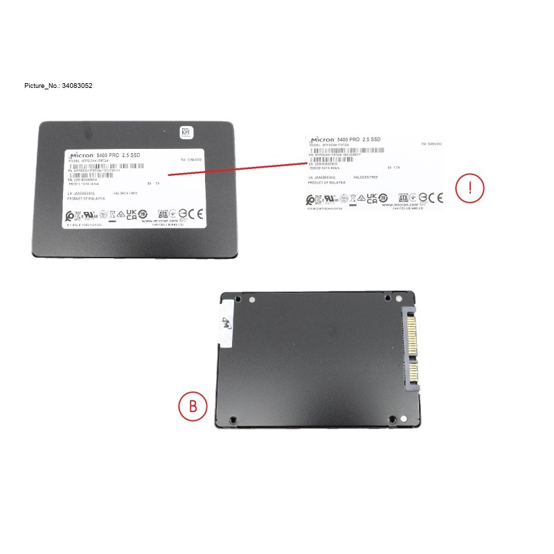 34083052 - SSD S3 1.92TB 2.5 SATA (7MM)