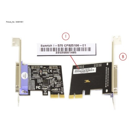 34081951 - I.O ADD-IN PARALLEL PORT CARD PCIEX1 FH