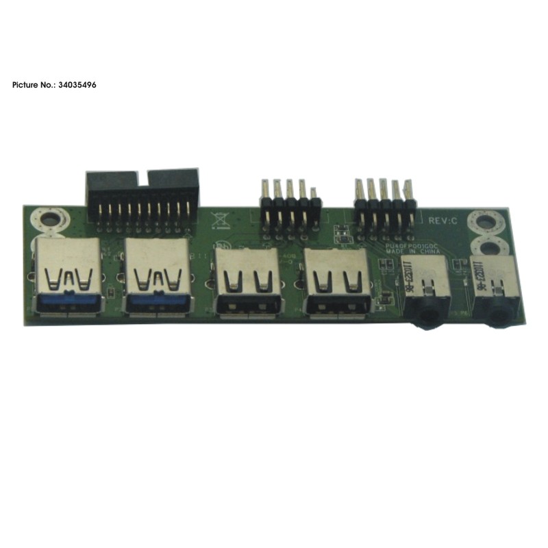 34035496 - FRONT I.O BOARD USB2+3.0+AUDIO