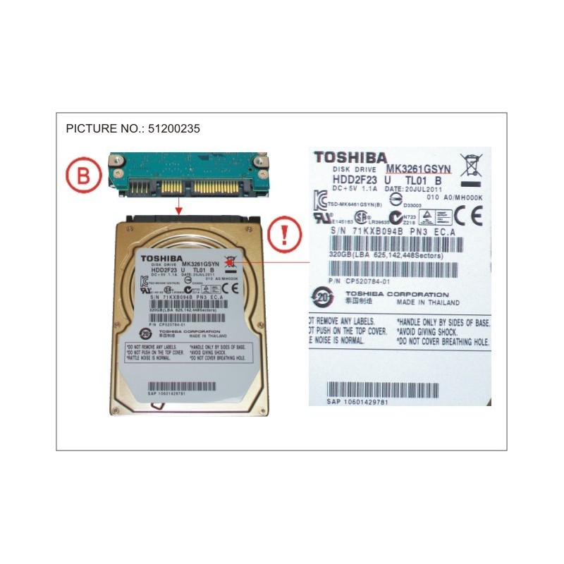 34036366 - HDD 320GB SATA2-5 7.2K.TOS