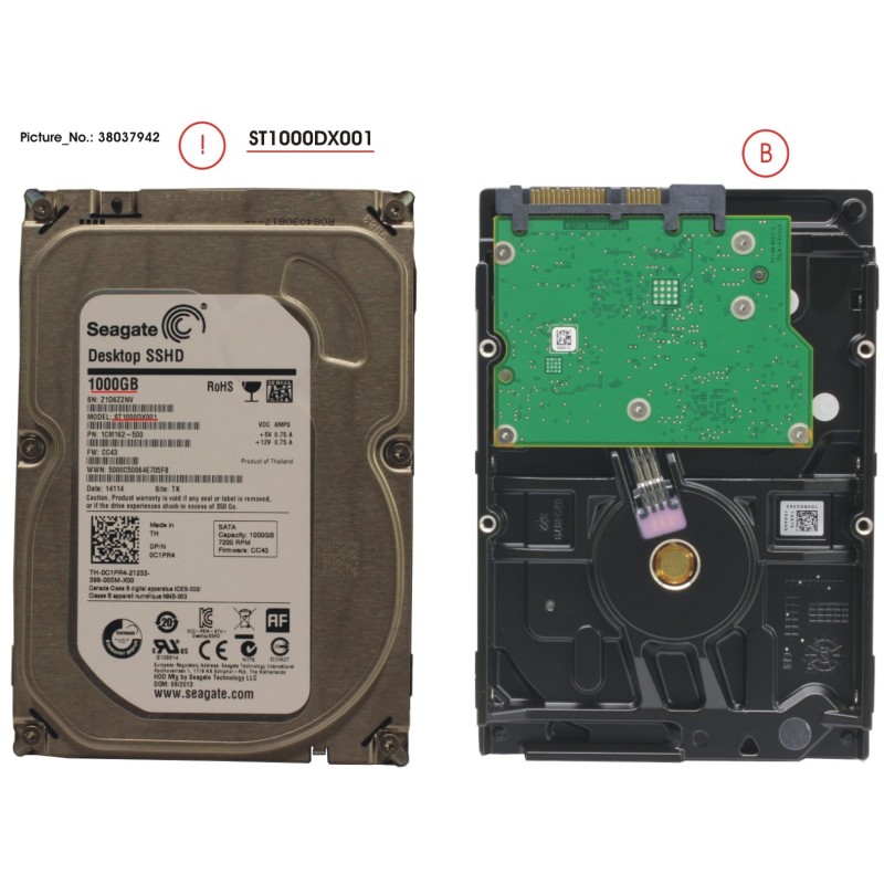 38037942 - SSHD 1TB 7.2K 3.5