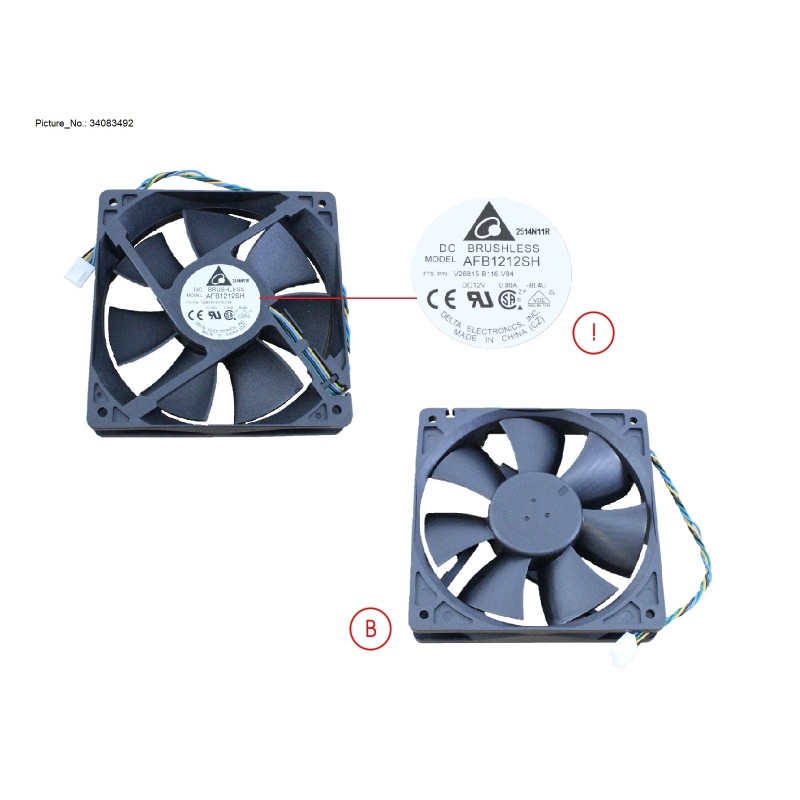 34083492 - FAN 120X25PWM 3K