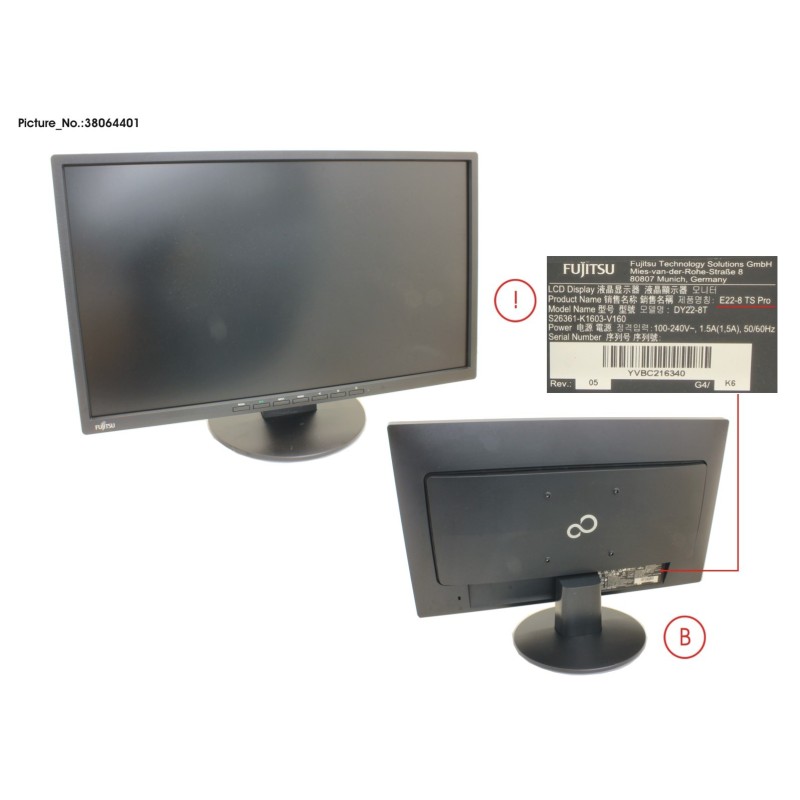 38064401 - DISPLAY DY E22-8 TS PRO .YVHW
