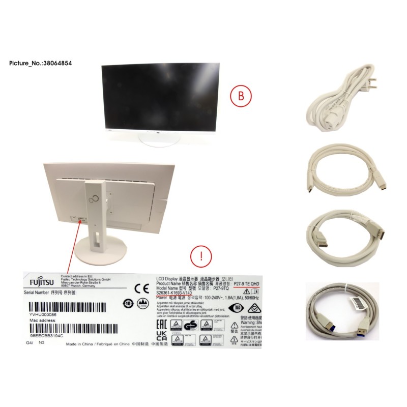 38064854 - DISPLAY P27-9 TE QHD .YVHU