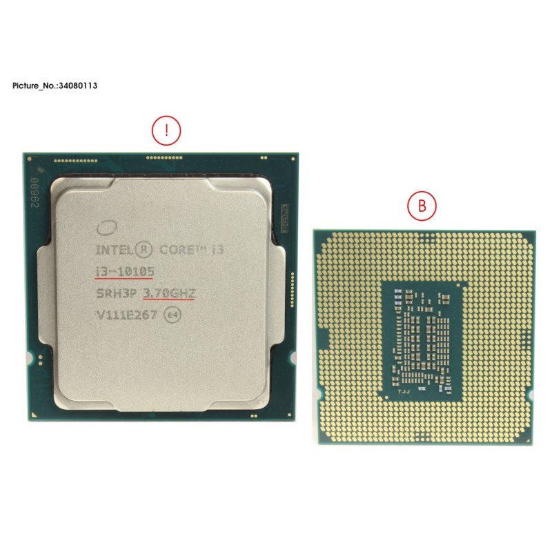 34080113 - CPU INTEL CORE I3-10105 3.7GHZ 65W