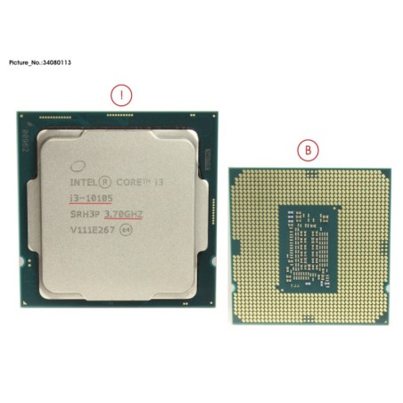 34080113 - CPU INTEL CORE I3-10105 3.7GHZ 65W