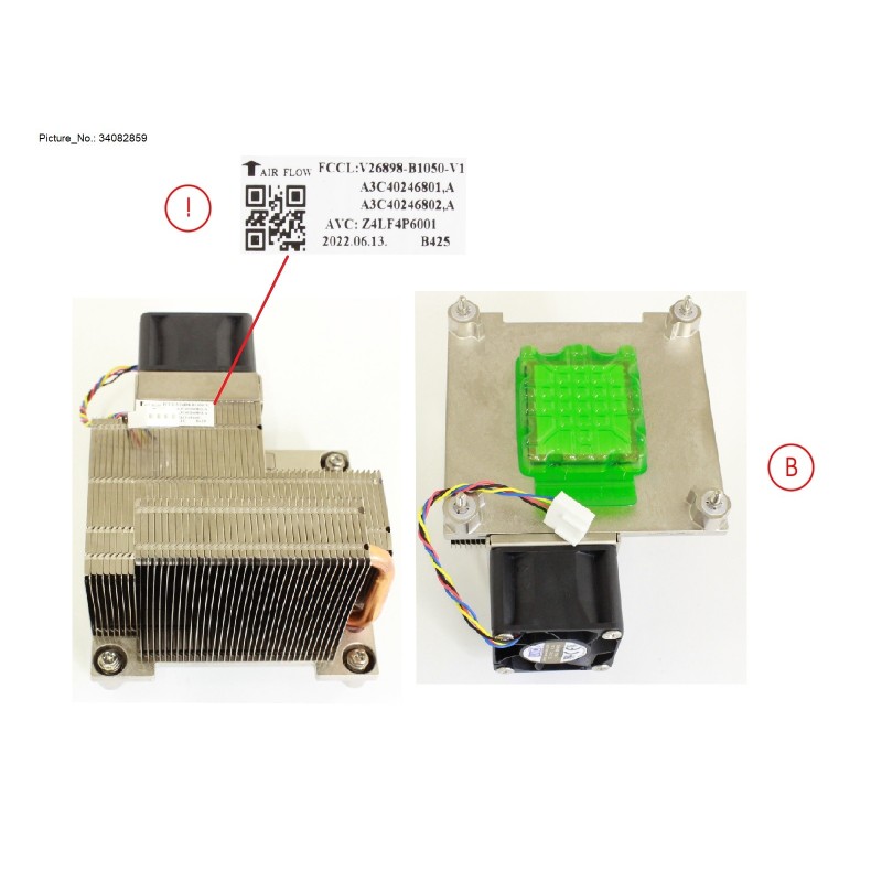 34082859 - HEATPIPE 65W FH.2XLP GC ADL
