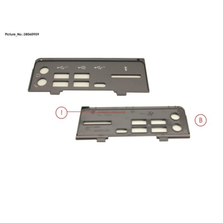 38060959 - FRONT I.O SUB BEZEL