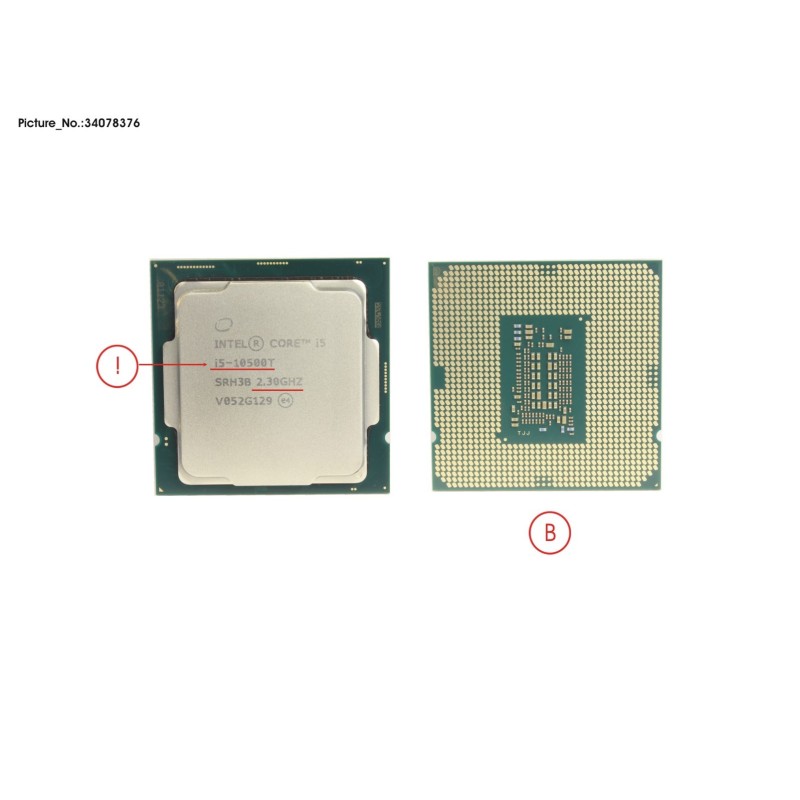 34078376 - CPU INTEL CORE I5-10500T 2.3 GHZ 35W