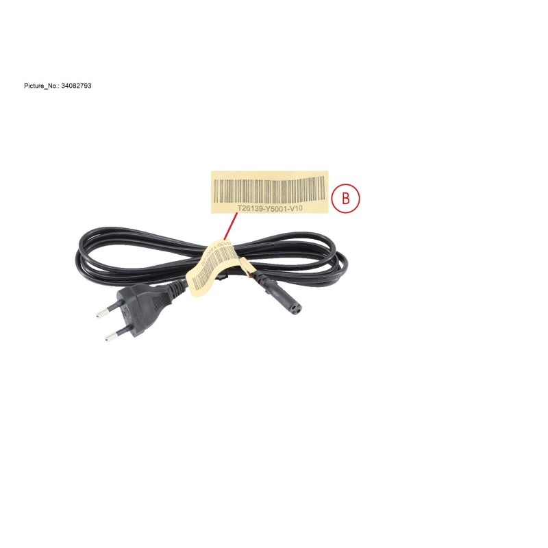 34082793 - CABLE POWER (EU) 1.8 M 2P