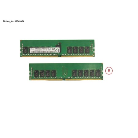 38063624 - 16GB (1X16GB) 1RX4 DDR4-2666 R ECC