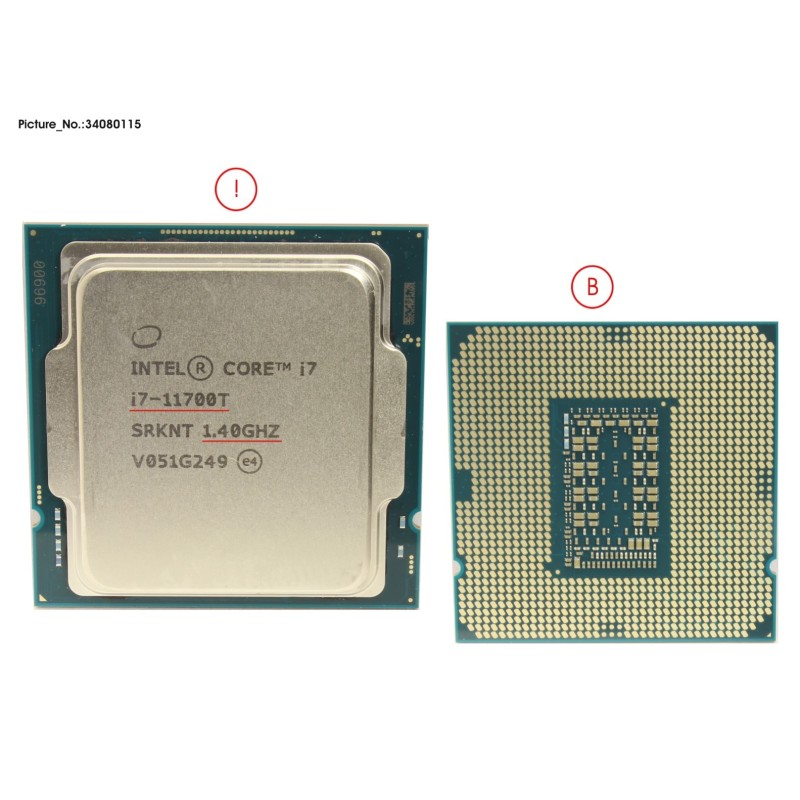 34080115 - CPU INTEL CORE I7-11700T 1.4GHZ 35W
