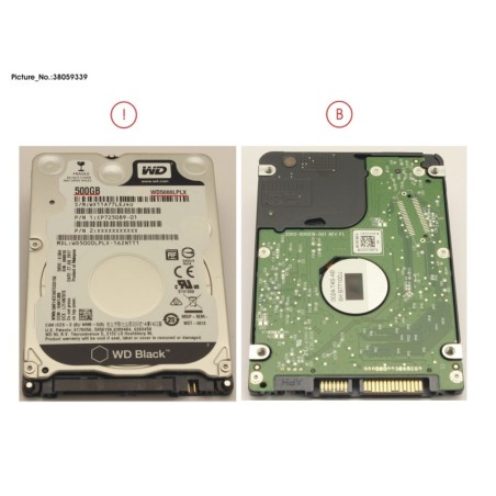 38059339 - HDD 500GB SATA S3 7.2K 2.5  (7MM)