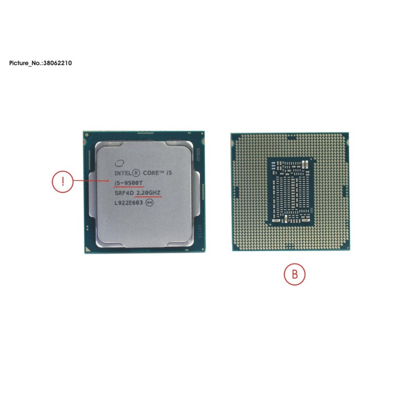 38062210 - CPU CORE I5-9500T 2.2GHZ 35W