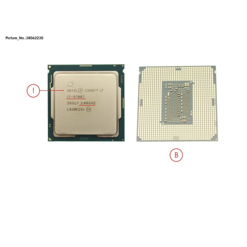 38062230 - CPU CORE I7-9700T 2.0GHZ 35W