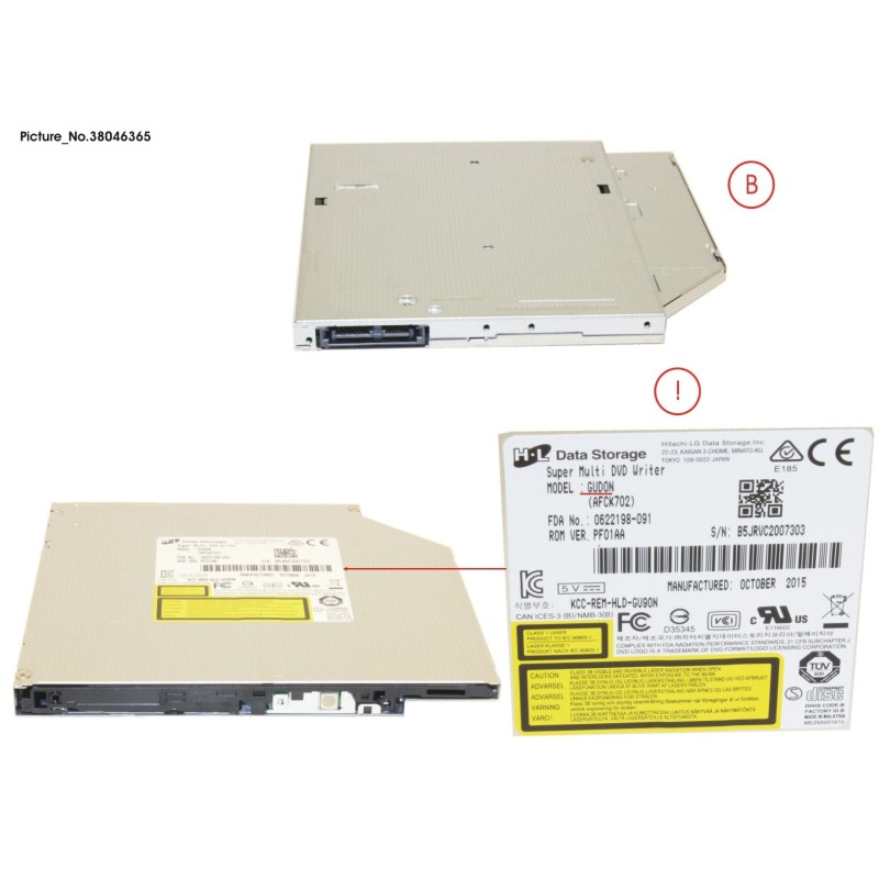 38046365 - DVD SUPERMULTI SL TRAY 9.5