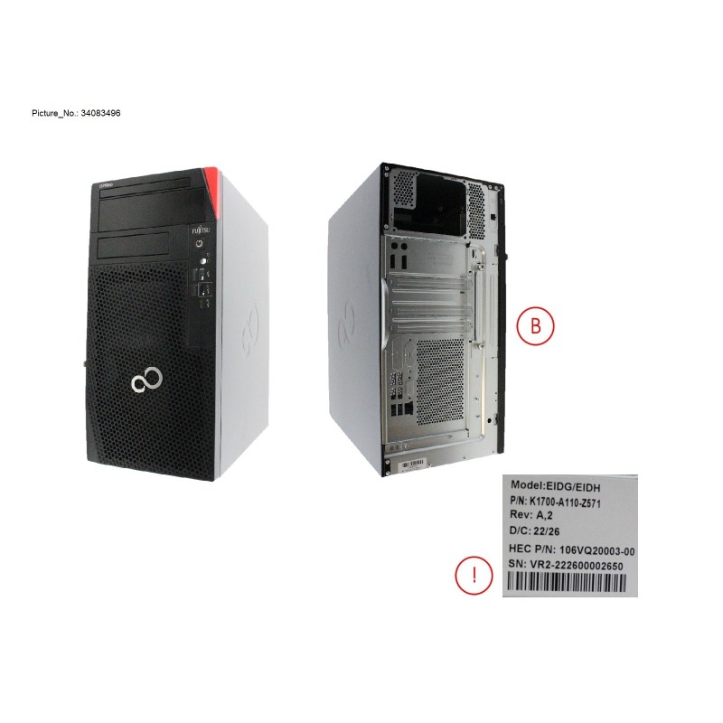 34083496 - CHASSIS KIT VER2 PX011 W.O FANNCABLE