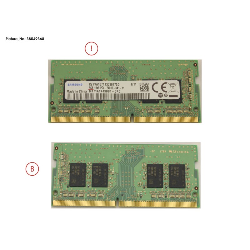38049368 - MEMORY 8GB DDR4 SO