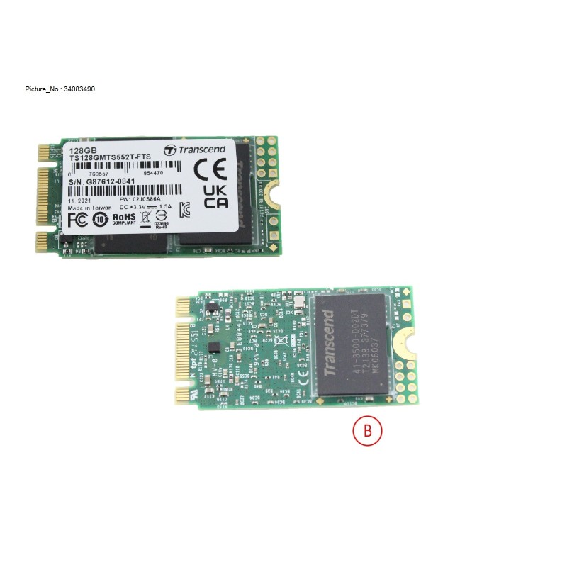 34083490 - SSD M2.2242 SATA 128GB 3DTLC