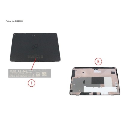 34082995 - LCD BACK COVER W. SIM ICON