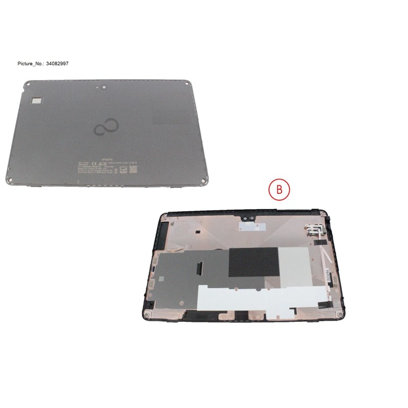 34082997 - LCD BACK COVER W. FINGERPRINT.SIM ICON