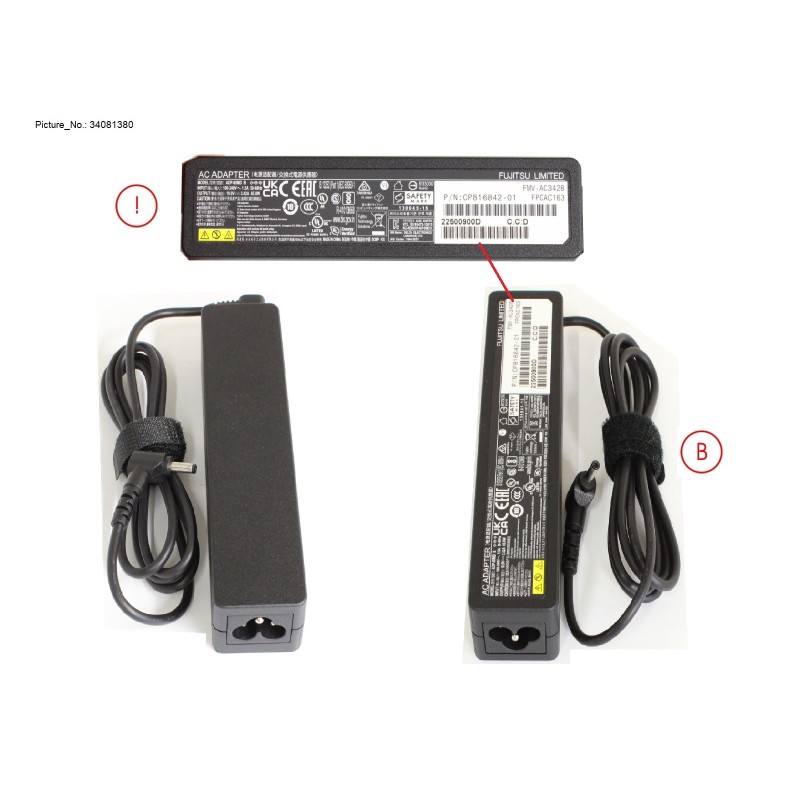 34081380 - AC-ADAPTER 19V 65W (3PIN)W.UKCA.TCO9