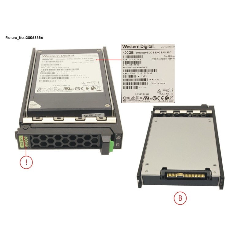 38063556 - SSD SAS 12G 400GB MU 2.5  HOT PL EP