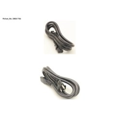 38061756 - CABLE POWERCORD USA 15A. 1.8M. BLACK