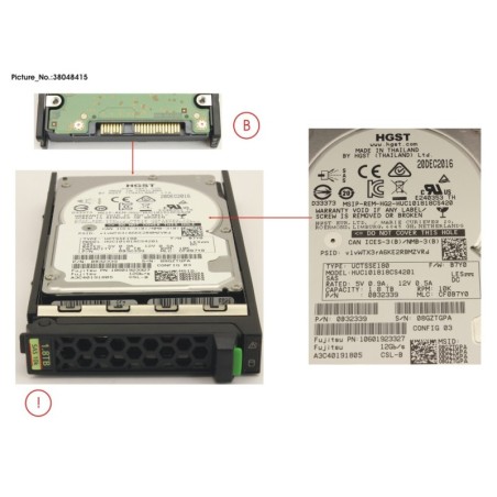 38048415 - HD SAS 12G 1.8TB 10K 512E SED H-PL 2.5