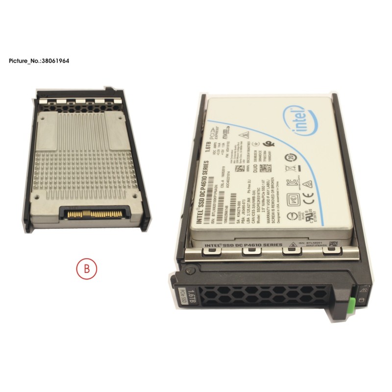 38061964 - SSD PCIE3 1.6TB MIXED-USE 2.5  H-P EP