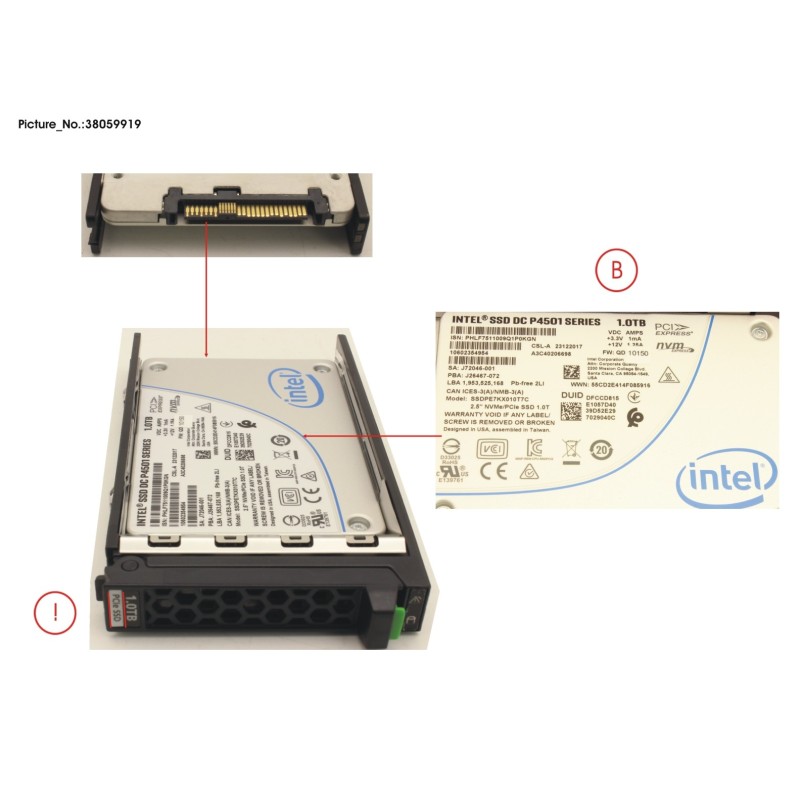38059919 - SSD PCIE3 1TB READ-INT. 2.5  H-P LP