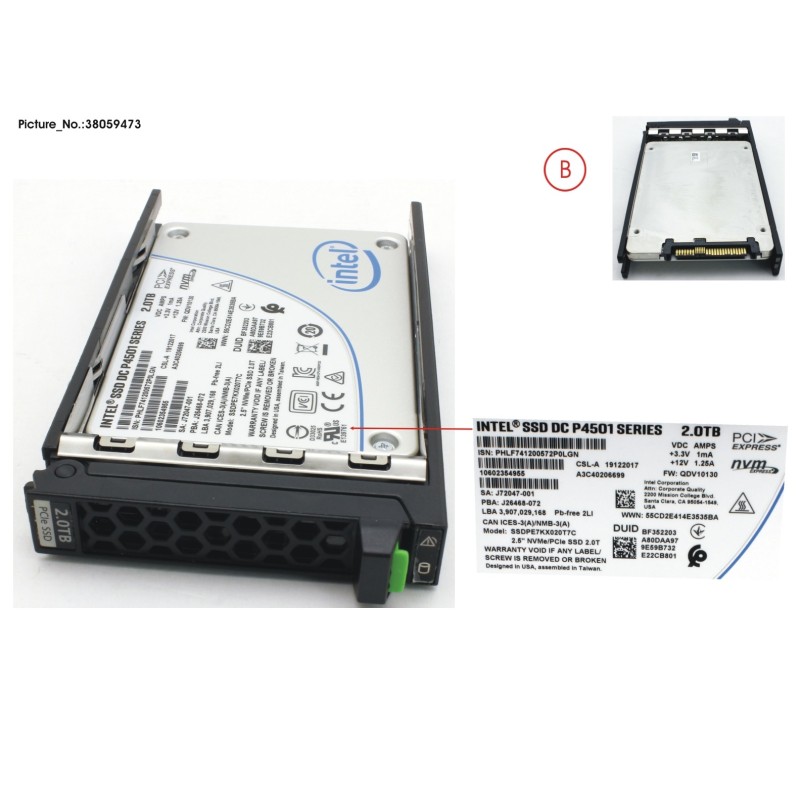 38059473 - SSD PCIE3 2TB READ-INT. 2.5  H-P LP