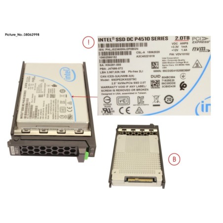 38062998 - SSD PCIE3 2TB READ-INT. 2.5  H-P EP