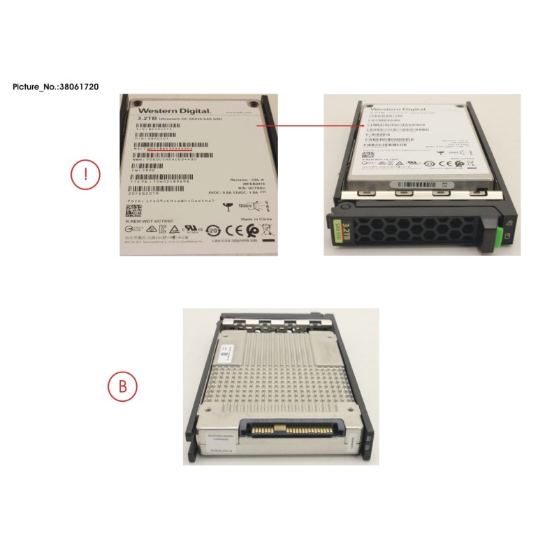 38061720 - SSD SAS 12G 3.2TB MIXED-USE 2.5  H-P EP
