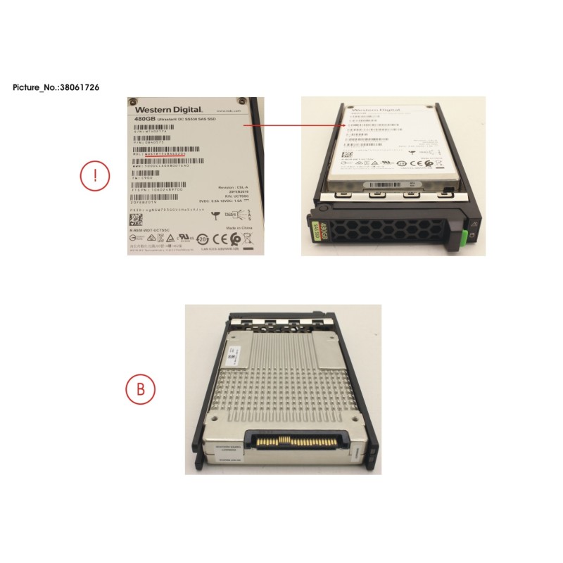 38061726 - SSD SAS 12G 480GB READ-INT. 2.5  H-P EP