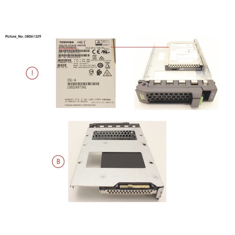 38061329 - SSD SAS 12G 800GB WRITE-INT. 3.5  H-P EP