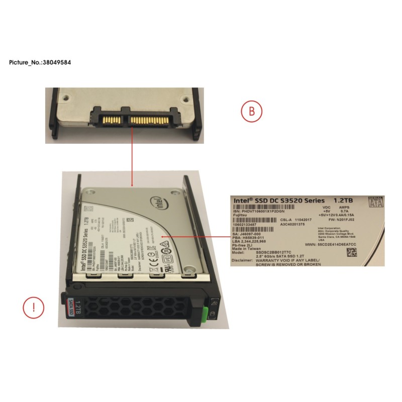38049584 - SSD SATA 6G 1.2TB READ-INT. 2.5  H-P EP