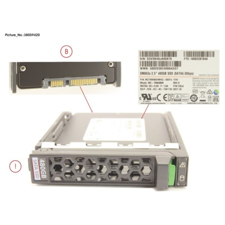 38059420 - SSD SATA 6G 480GB MIXED-USE 2.5  H-P EP