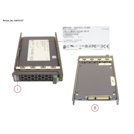 34076727 - SSD SATA 6G 7.68TB READ-INT. 2.5  H-P EP