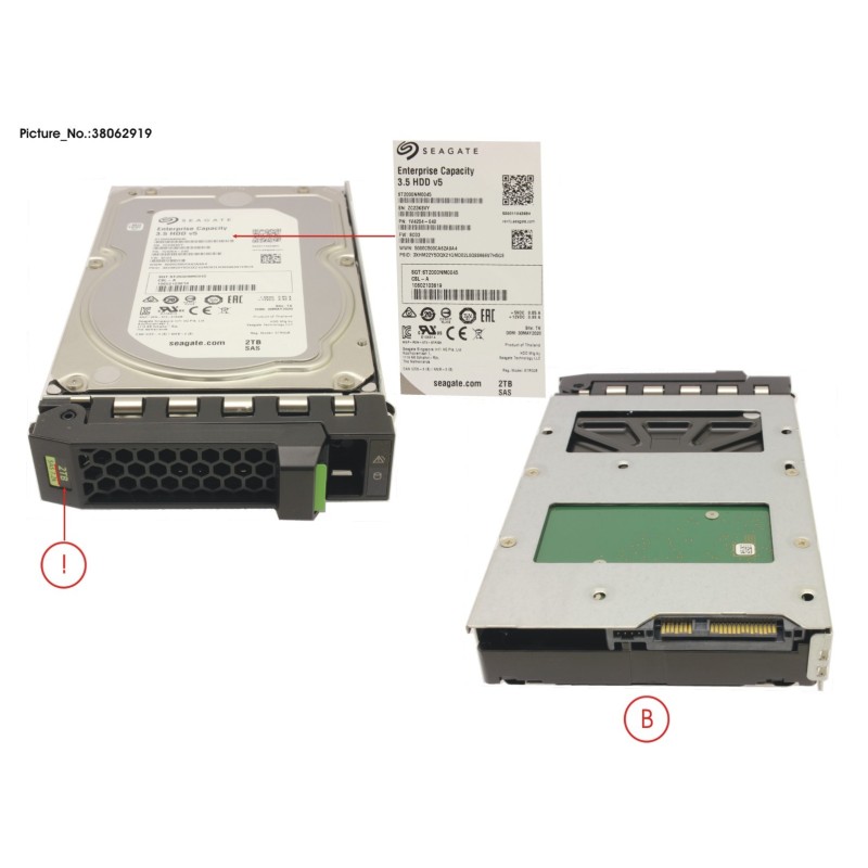 38062919 - HD SAS 12G 2TB 7.2K HOT PL 3.5  BC