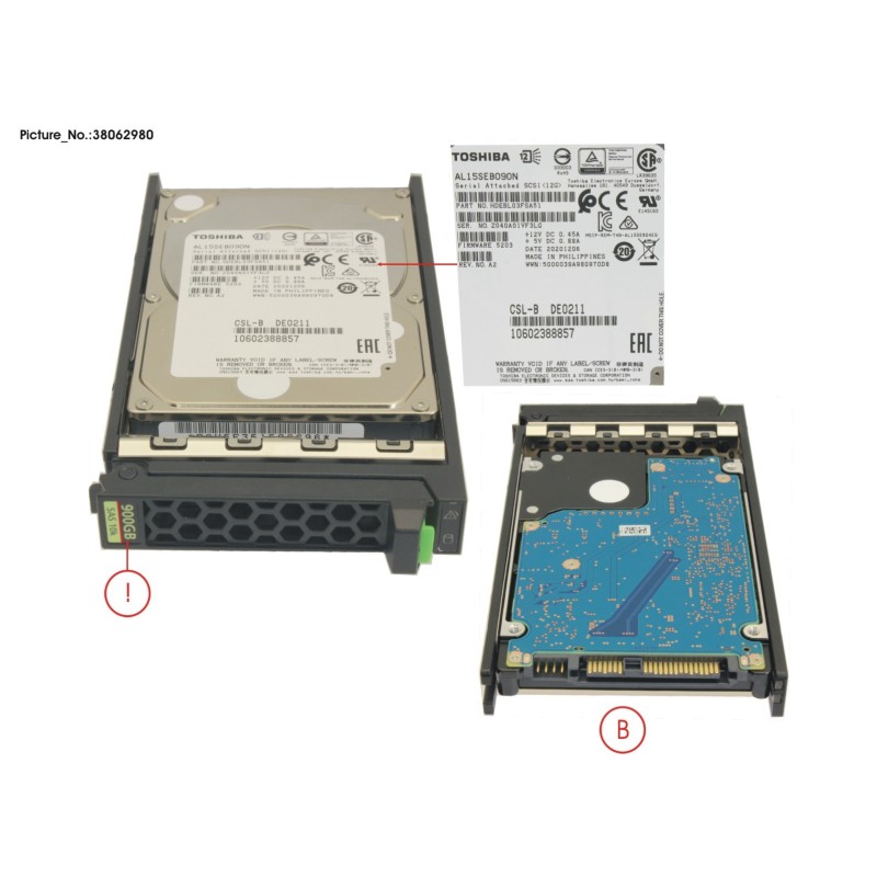 38062980 - HD SAS 12G 900GB 10K 512N HOT PL 2.5  EP