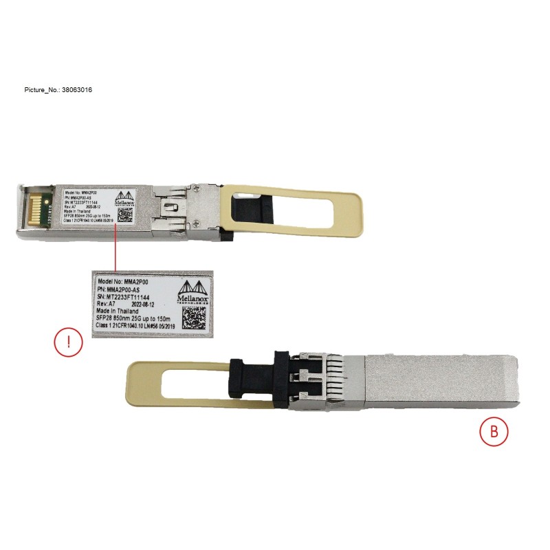 38063016 - SFP28 TRANSCEIVER 25G SR LC 850NM