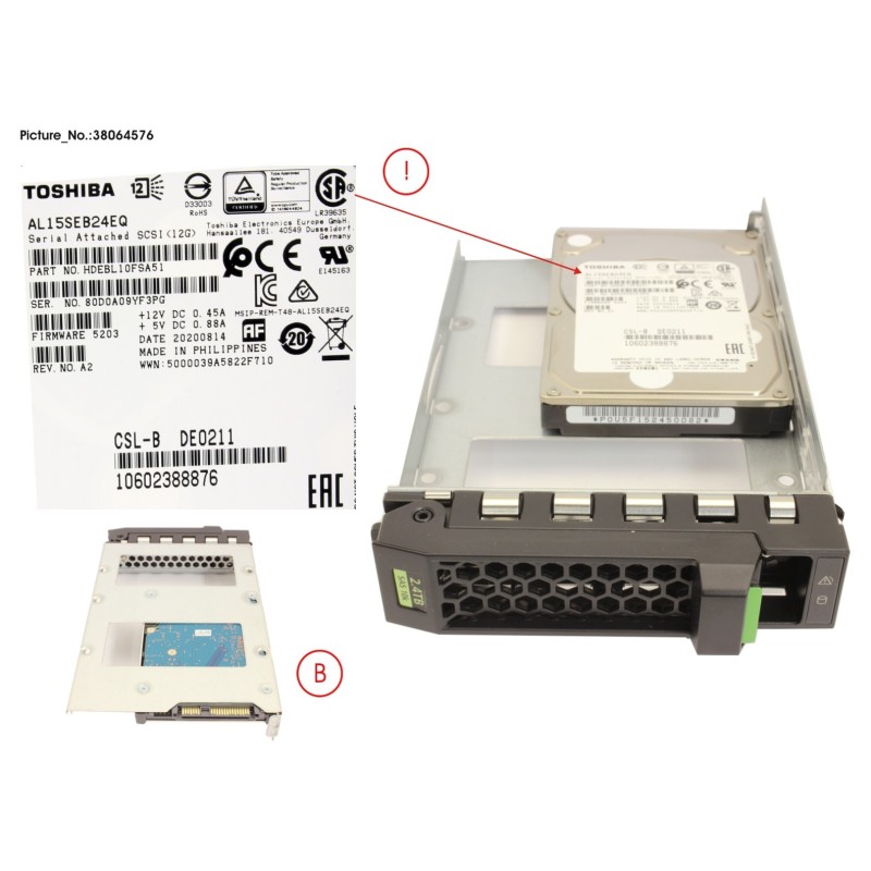 38064576 - HD SAS 12G 2.4TB IN LFF SLIM