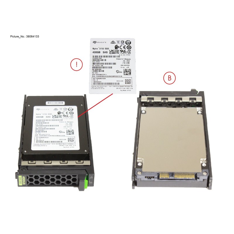 38064133 - SSD SAS 12G WI 400GB SED IN SFF SLIM