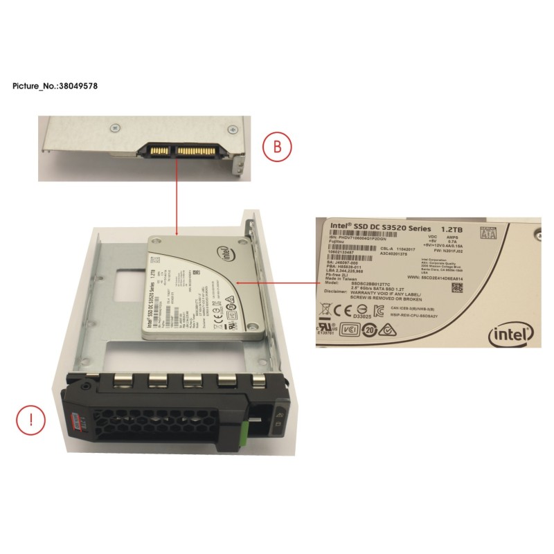 38049578 - SSD SATA 6G 1.2TB READ-INT. 3.5  H-P EP