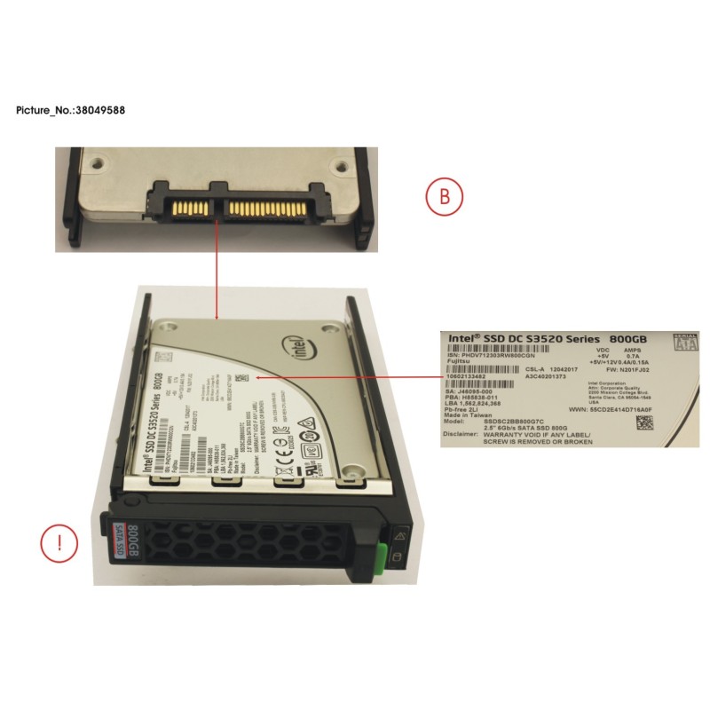 38049588 - SSD SATA 6G 800GB READ-INT. 2.5  H-P EP