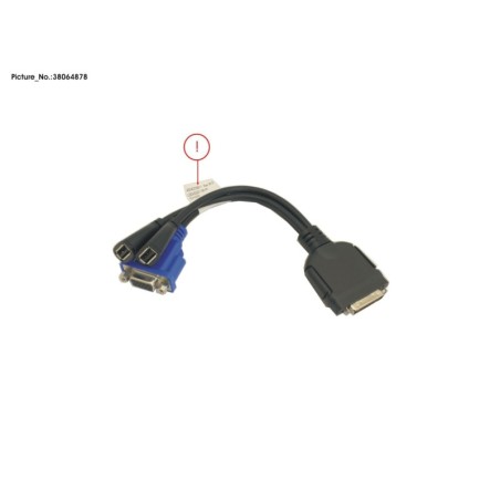 38064878 - DONGLE CABLE (2XUSB+VGA)