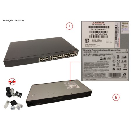 38035520 - SWITCH ICX 6450-24. 24X 1GBE RJ45