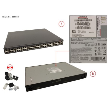 38035521 - SWITCH ICX 6450-48. 48X 1GBE RJ45