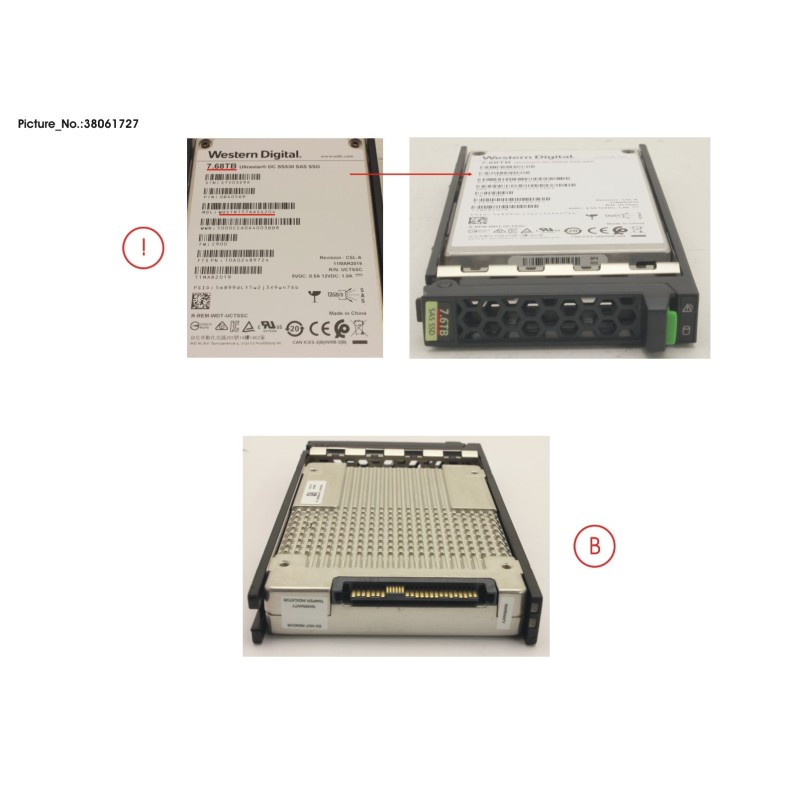 38061727 - SSD SAS 12G 7.68TB READ-INT. 2.5  H-P EP